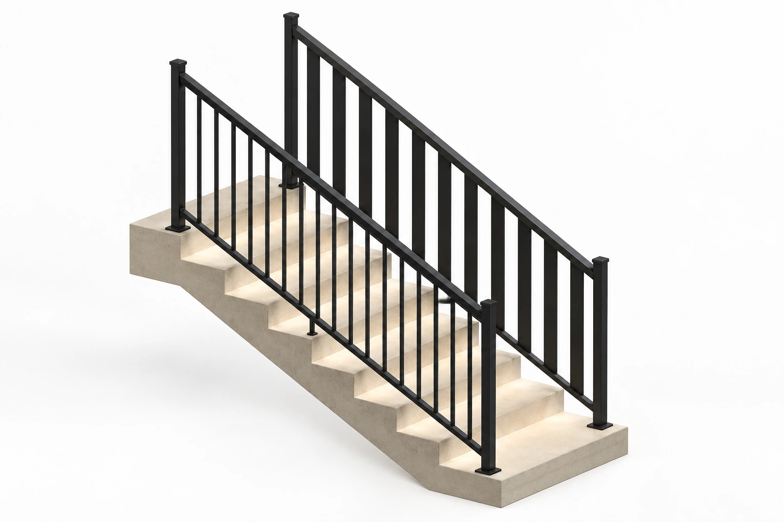 Raked Stair Railing