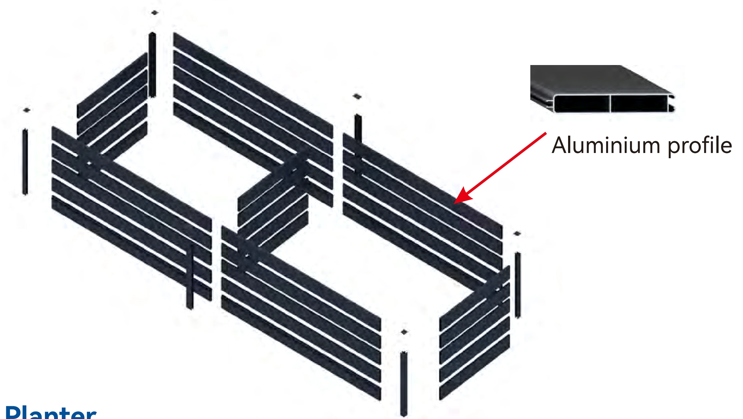 Profile Planters from the original product reference