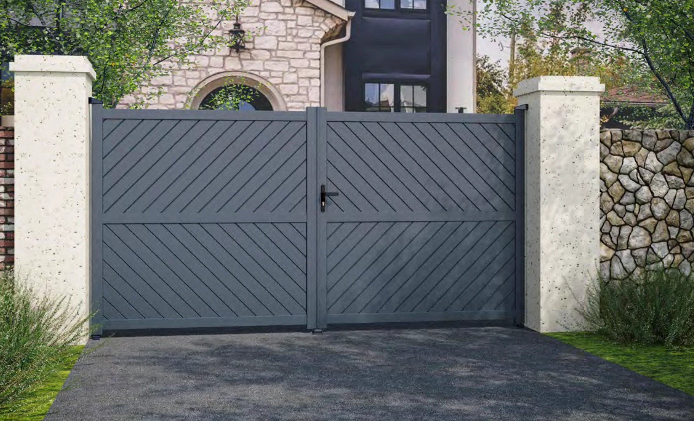 Diagonal double-gate design